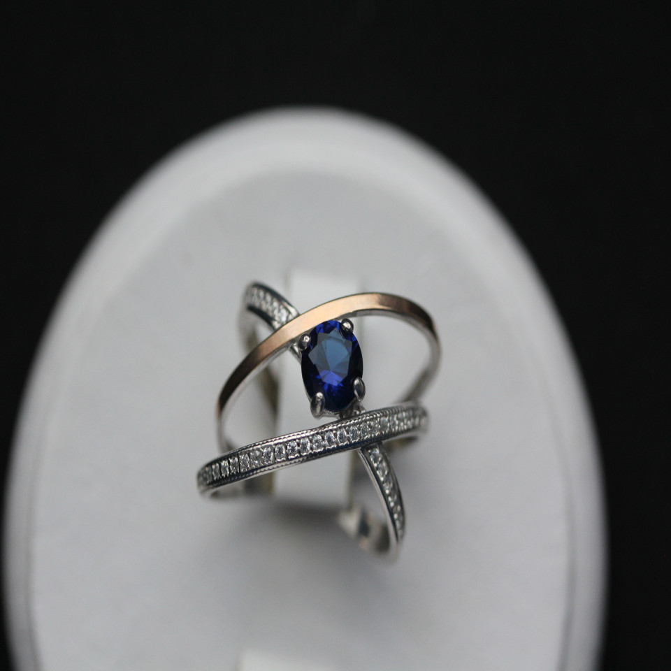 Перстень 456 альпініт синій Rh Timofeev