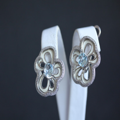Сережки 462 топаз Rh Timofeev