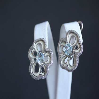 Сережки 462 топаз Rh Timofeev
