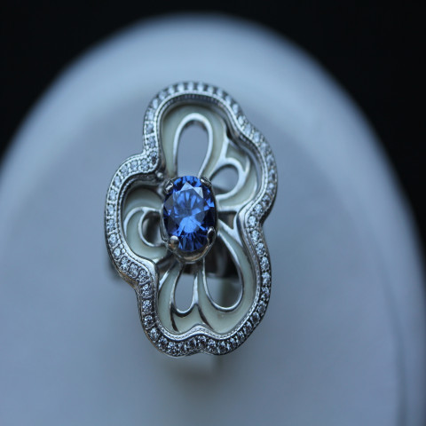 Перстень 462 альпініт монтана Rh Timofeev