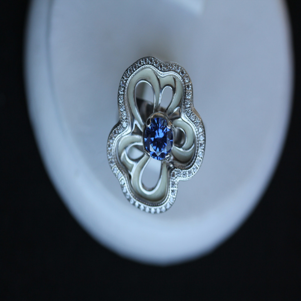 Перстень 462 альпініт монтана Rh Timofeev