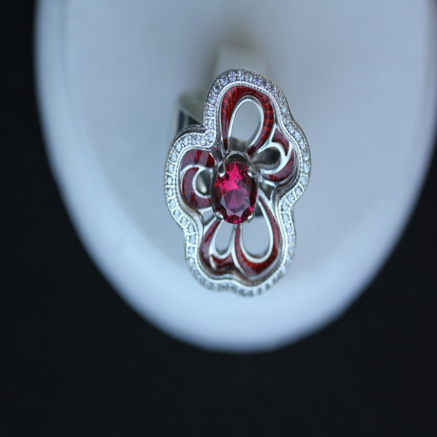 Перстень 462 альпініт клюква Rh Timofeev