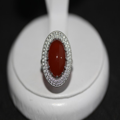 Перстень 476(2) сердолік Rh Timofeev