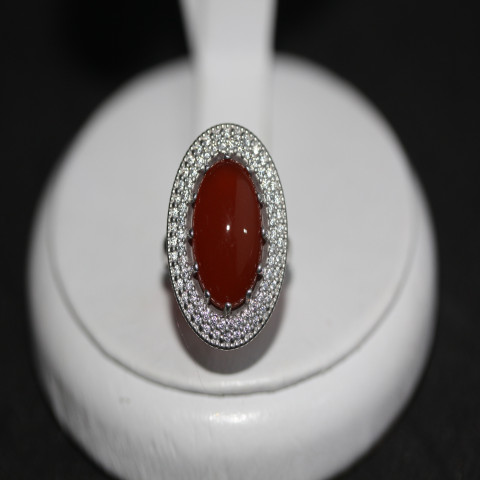 Перстень 476(2) сердолік Rh Timofeev