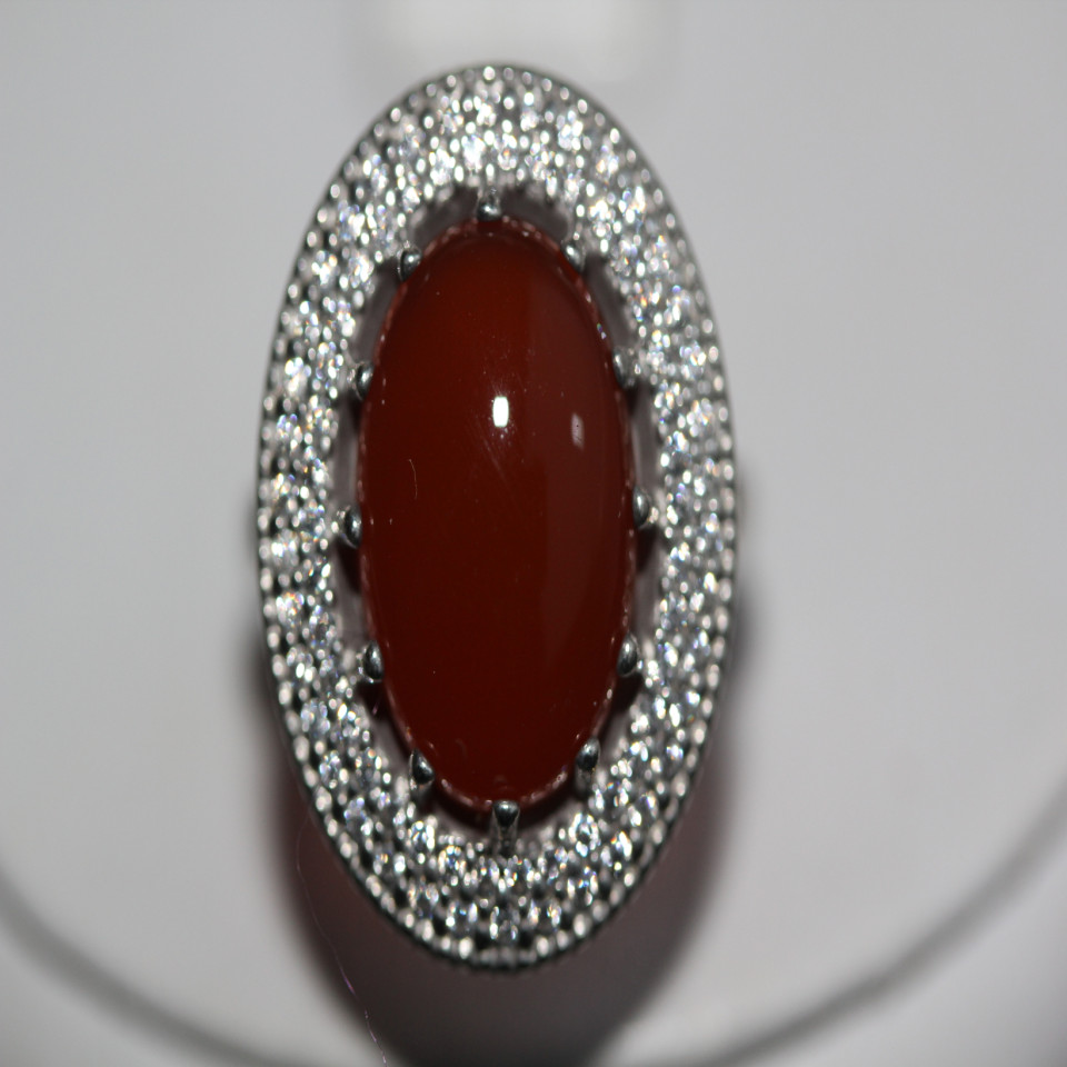 Перстень 476(2) сердолік Rh Timofeev