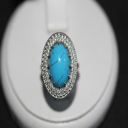 Перстень 476(2) бірюза імітація Rh Timofeev