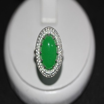 Перстень 476(2) авантюрин зелений Rh Timofeev