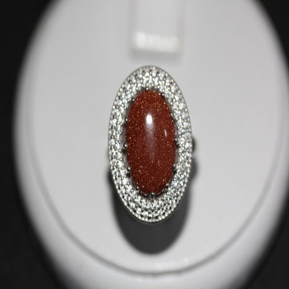 Перстень 476(2) авантюрин золотий Rh Timofeev