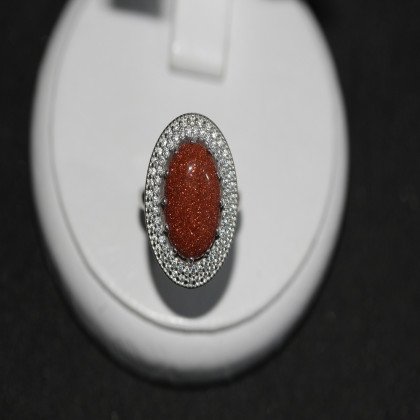 Перстень 476(2) авантюрин золотий Rh Timofeev 2