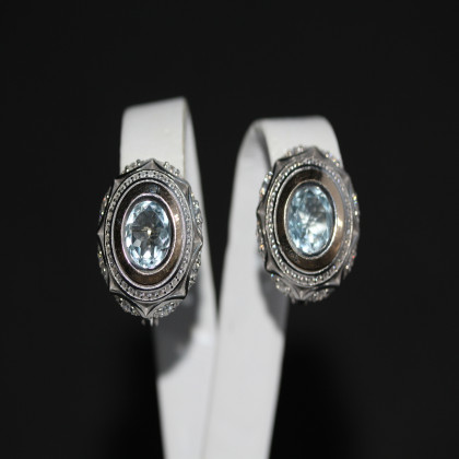 Сережки 488 топаз Rh Timofeev