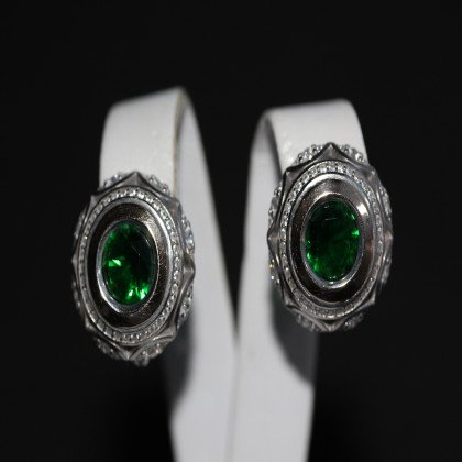 Сережки 488 цирконій з. Rh Timofeev