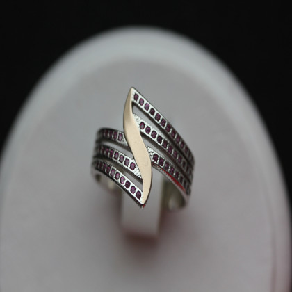 Перстень 490 цирконій червоний Rh Timofeev