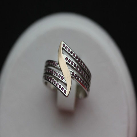 Перстень 490 цирконій червоний Rh Timofeev