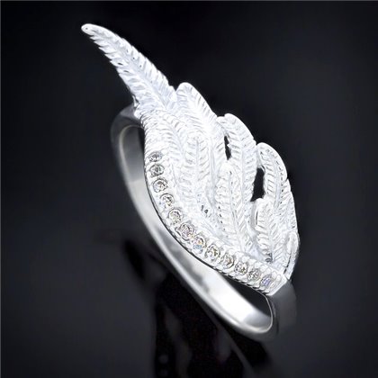 Перстень 513 цирконій білий Rh Timofeev