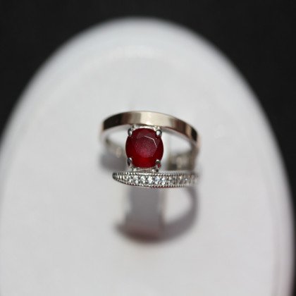 Перстень 496 альпініт червоний Rh Timofeev