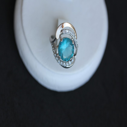 Перстень 301 кварц зелений Rh Timofeev