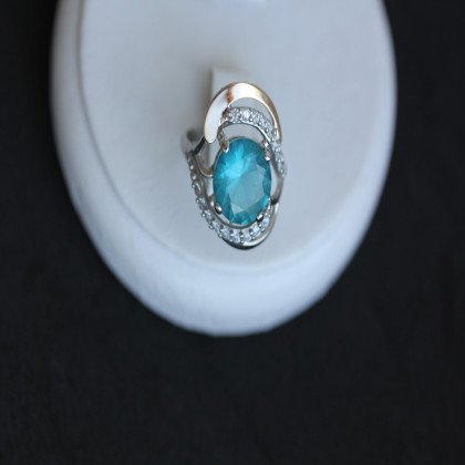 Перстень 301 кварц зелений Rh Timofeev