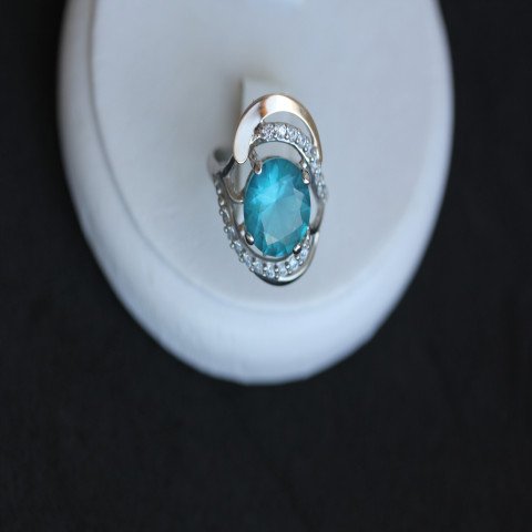 Перстень 301 кварц зелений Rh Timofeev