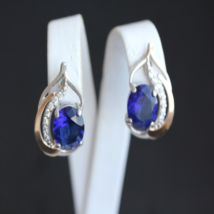 Сережки 301 альпініт синій Rh Timofeev