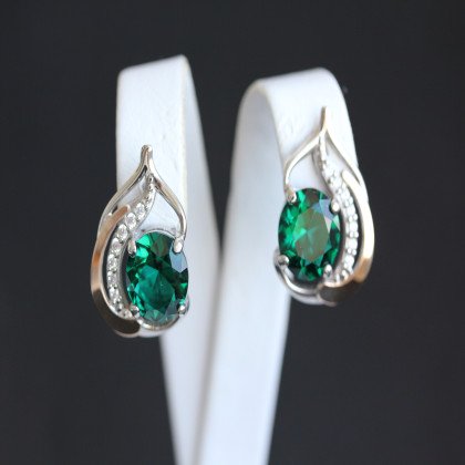 Сережки 301 альпініт смарагд Rh Timofeev