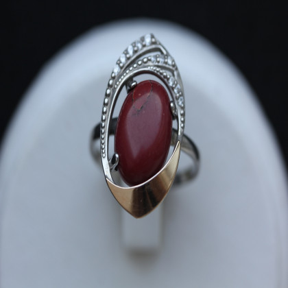 Перстень 305 яшма імітація Rh Timofeev