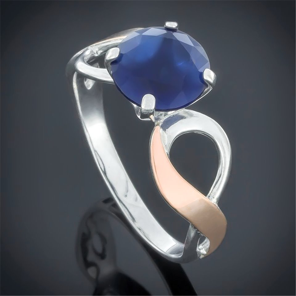 Перстень 510 альпініт синій Rh Timofeev