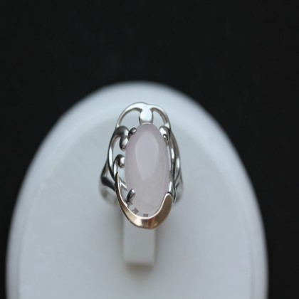 Перстень 306 кварц рожевий Rh Timofeev
