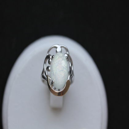 Перстень 306 опал імітація Rh Timofeev