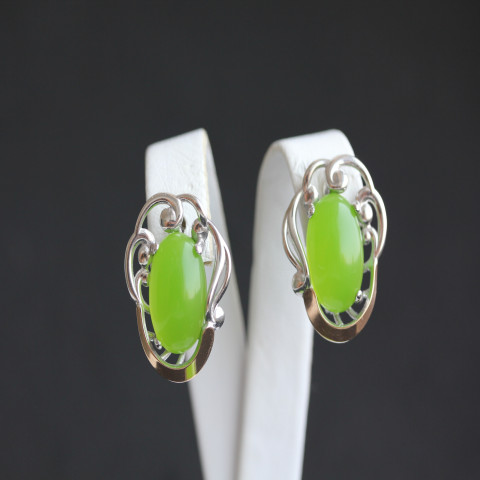 Сережки 306 улексит салатовий Rh Timofeev