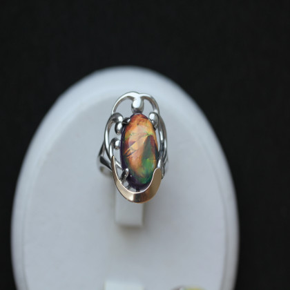 Перстень 306 опал сірень імітація Rh Timofeev
