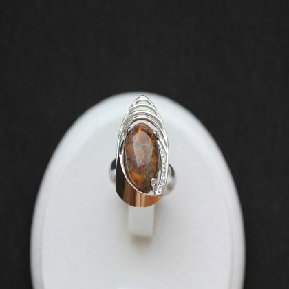 Перстень 307 яшма Rh Timofeev