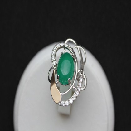 Перстень 308 улексит зелений Rh Timofeev 2