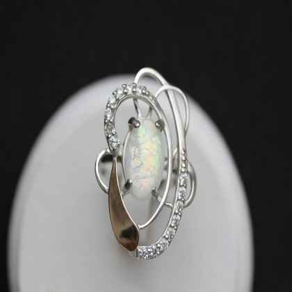 Перстень 308 опал імітація Rh Timofeev