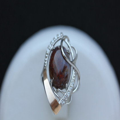 Перстень 309 яшма Rh Timofeev