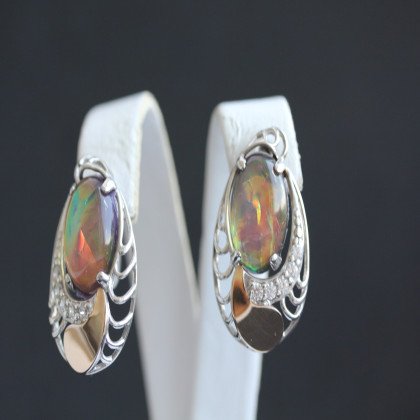 Сережки 310 опал імітація сірень Rh Timofeev