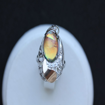 Перстень 310 опал сірень імітація Rh Timofeev