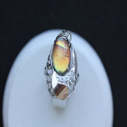 Перстень 310 опал сірень імітація Rh Timofeev