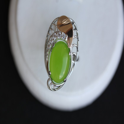 Перстень 310 улексит салатовий Rh Timofeev