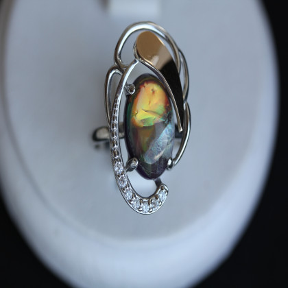 Перстень 314 опал сірень імітація Rh Timofeev