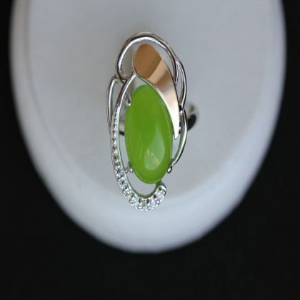 Перстень 314 улексит зелений Rh Timofeev