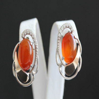 Сережки 314 сердолік Rh Timofeev