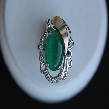 Перстень 315 улексит зелений Rh Timofeev