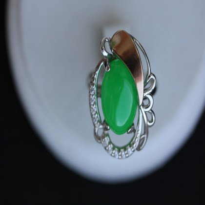 Перстень 315 авантюрин зелений Rh Timofeev 2