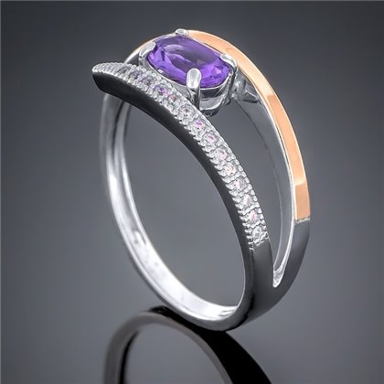 Перстень 496 аметист Rh Timofeev