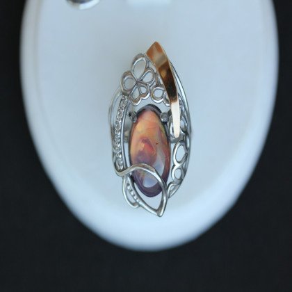 Перстень 316 опал сірень імітація Rh Timofeev