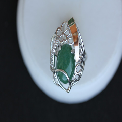 Перстень 316 авантюрин зелений Rh Timofeev