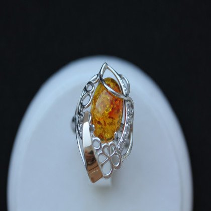 Перстень 316 янтарь жовтий Rh Timofeev