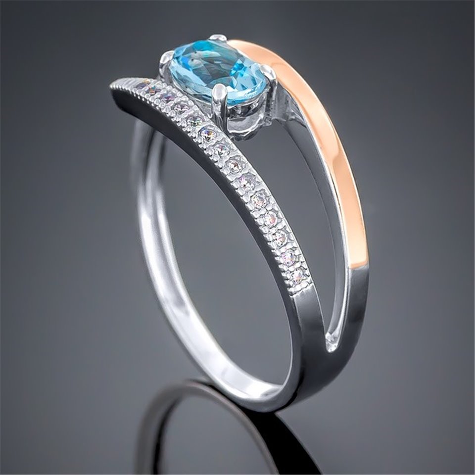 Перстень 496 топаз Rh Timofeev