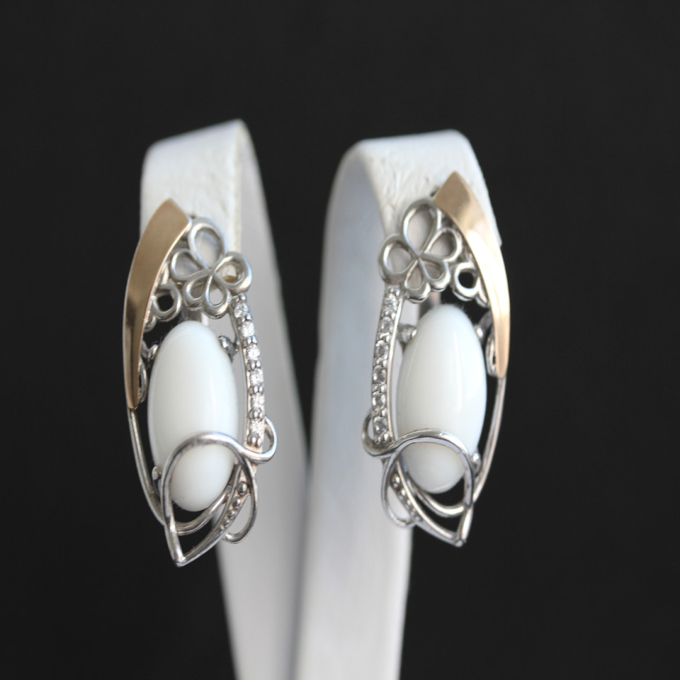 Сережки 316 кохалонг Rh Timofeev