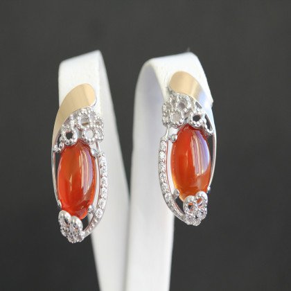 Сережки 318 сердолік Rh Timofeev